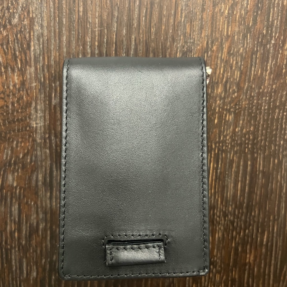 Quince Italian Black Leather Money Clip-Wallet